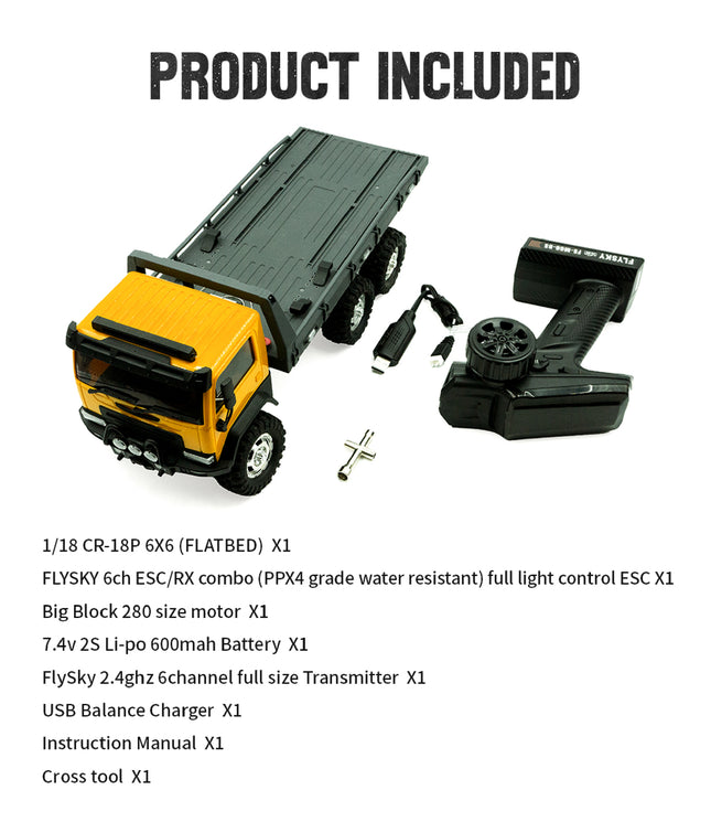Hobby Plus CR-18P 6X6 Flatbed (Blue) 1810431