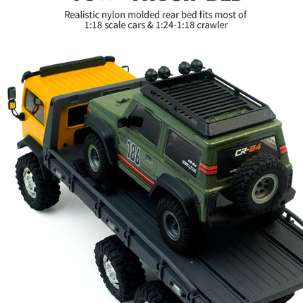 Hobby Plus 1/18 CR-18P 6X6 Flatbed Electric Brushed RTR RC Truck - Yellow  1810430