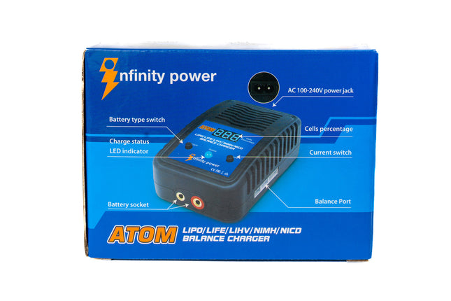 Infinity Power ATOM Charger AC 3.0A 2-4S Lipo/LiHV - 4-8S NiMH/Nicd  IP-ATOM