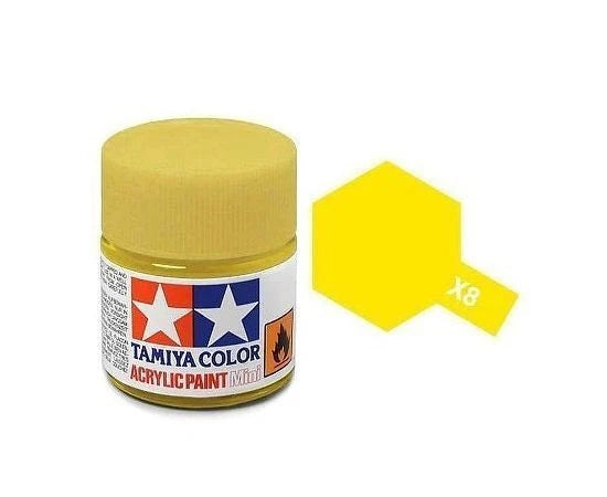 Tamiya X-8 Lemon Yellow Paint SKU code: 81508-A00